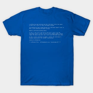 Blue Screen of Death Halloween Costume for Computer Nerds T-Shirt